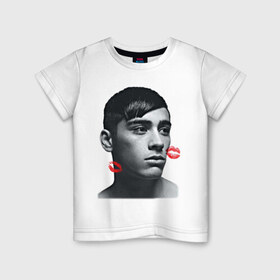 Детская футболка хлопок с принтом Zayn Malik в Тюмени, 100% хлопок | круглый вырез горловины, полуприлегающий силуэт, длина до линии бедер | 1d | keep calm | kiss | music | one direction | zayn malik | зейн малик | поцелуй