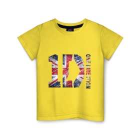 Детская футболка хлопок с принтом 1D в Тюмени, 100% хлопок | круглый вырез горловины, полуприлегающий силуэт, длина до линии бедер | Тематика изображения на принте: 1d | british flag | flag | keep calm | music | one direction | британский флаг | флаг