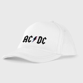 Детская бейсболка с принтом ACDC в Тюмени, 100% хлопок | классический козырек, металлическая застежка-регулятор размера | acdc | rock | блюз рок | рок | рок группа | рок н ролл | хард рок | эйсидиси