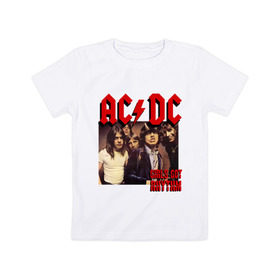 Детская футболка хлопок с принтом Girls got the rhythm в Тюмени, 100% хлопок | круглый вырез горловины, полуприлегающий силуэт, длина до линии бедер | acdc | rock | блюз рок | рок | рок группа | рок н ролл | хард рок | эйсидиси