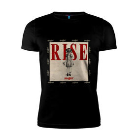 Мужская футболка премиум с принтом Rise skillet в Тюмени, 92% хлопок, 8% лайкра | приталенный силуэт, круглый вырез ворота, длина до линии бедра, короткий рукав | rise | skillet | toplanding | альтернативный рок | лого | логотип | рок | рок группа | рок группы | симфонический рок | христианский рок
