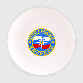 Тарелка 3D с принтом МЧС России в Тюмени, фарфор | диаметр - 210 мм
диаметр для нанесения принта - 120 мм | emercom | министерство чрезвычайных ситуаций | мчс | мчс россии | россия