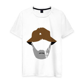Мужская футболка хлопок с принтом Владелец фермы в Тюмени, 100% хлопок | прямой крой, круглый вырез горловины, длина до линии бедер, слегка спущенное плечо. | борода | зомби