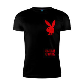 Мужская футболка премиум с принтом Ищу подопытного кролика в Тюмени, 92% хлопок, 8% лайкра | приталенный силуэт, круглый вырез ворота, длина до линии бедра, короткий рукав | playboy | опытный кролик | плэйбой