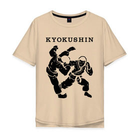 Мужская футболка хлопок Oversize с принтом Киокушинкай - кекусинкай в Тюмени, 100% хлопок | свободный крой, круглый ворот, “спинка” длиннее передней части | каратэ | киокушинкай