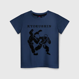 Детская футболка хлопок с принтом Киокушинкай - кекусинкай в Тюмени, 100% хлопок | круглый вырез горловины, полуприлегающий силуэт, длина до линии бедер | каратэ | киокушинкай