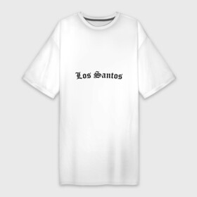 Платье-футболка хлопок с принтом Los Santos в Тюмени,  |  | gta | los santos | гта | игры | лос сантос