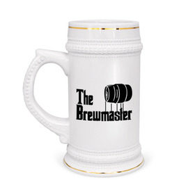 Кружка пивная с принтом The brewmaster (пивовар) в Тюмени,  керамика (Материал выдерживает высокую температуру, стоит избегать резкого перепада температур) |  объем 630 мл | крестный отец | парордия | прикол