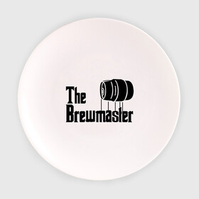 Тарелка с принтом The brewmaster (пивовар) в Тюмени, фарфор | диаметр - 210 мм
диаметр для нанесения принта - 120 мм | Тематика изображения на принте: крестный отец | парордия | прикол