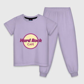 Детская пижама хлопок с принтом Hard rock в Тюмени, 100% хлопок |  брюки и футболка прямого кроя, без карманов, на брюках мягкая резинка на поясе и по низу штанин
 | hard rock cafe | pock | музыка | рок | рок кафе