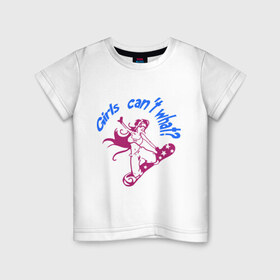 Детская футболка хлопок с принтом Сноуборд для девушек в Тюмени, 100% хлопок | круглый вырез горловины, полуприлегающий силуэт, длина до линии бедер | freeride | snow | snowboarding | сноу | сноуборд | сноубординг | фрирайд