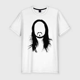 Мужская футболка премиум с принтом steve aoki в Тюмени, 92% хлопок, 8% лайкра | приталенный силуэт, круглый вырез ворота, длина до линии бедра, короткий рукав | dj | steve aoki | клубная музыка | сти́в хирою́ки ао́ки