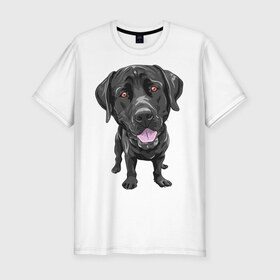 Мужская футболка премиум с принтом Обожаю собак в Тюмени, 92% хлопок, 8% лайкра | приталенный силуэт, круглый вырез ворота, длина до линии бедра, короткий рукав | люблю собак | обожаю собак | пес | песик | псина | собака | собачка