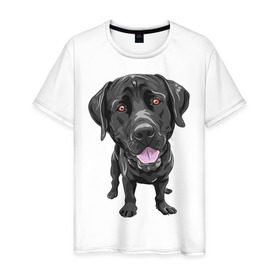 Мужская футболка хлопок с принтом Обожаю собак в Тюмени, 100% хлопок | прямой крой, круглый вырез горловины, длина до линии бедер, слегка спущенное плечо. | люблю собак | обожаю собак | пес | песик | псина | собака | собачка