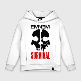 Детское худи Oversize хлопок с принтом Eminem - Survival в Тюмени, френч-терри — 70% хлопок, 30% полиэстер. Мягкий теплый начес внутри —100% хлопок | боковые карманы, эластичные манжеты и нижняя кромка, капюшон на магнитной кнопке | eminem   survival | gangsta | gansta | hip | hip hop | hop | media | rap | survival выживание | еп | рэп | рэпчина | хип | хип хоп | хоп | эминем