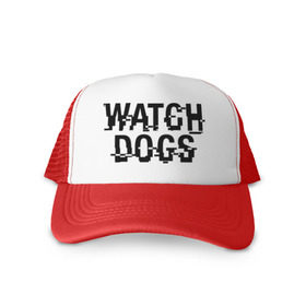 Кепка тракер с сеткой с принтом Watch Dogs в Тюмени, трикотажное полотно; задняя часть — сетка | длинный козырек, универсальный размер, пластиковая застежка | watch dogs | сторожевые псы
