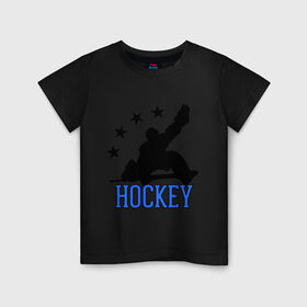 Детская футболка хлопок с принтом Hockey (Хоккей) в Тюмени, 100% хлопок | круглый вырез горловины, полуприлегающий силуэт, длина до линии бедер | glow | hockey | hockey glow | russian hockey | болельщик | болельщикам | русский хоккей | светится в темноте | светятся | светящиеся | спорт | спортсмен | фанат | фанатам | хоккеист | хоккей