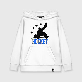 Детская толстовка хлопок с принтом Hockey (Хоккей) в Тюмени, 100% хлопок | Круглый горловой вырез, эластичные манжеты, пояс, капюшен | glow | hockey | hockey glow | russian hockey | болельщик | болельщикам | русский хоккей | светится в темноте | светятся | светящиеся | спорт | спортсмен | фанат | фанатам | хоккеист | хоккей