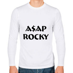 Мужской лонгслив хлопок с принтом Asap Rocky в Тюмени, 100% хлопок |  | Тематика изображения на принте: asap | asap rocky | rap | rocky