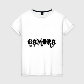 Женская футболка хлопок с принтом Gamora в Тюмени, 100% хлопок | прямой крой, круглый вырез горловины, длина до линии бедер, слегка спущенное плечо | gamora | hip hop | гамора | реп | русский реп | русский рэп | рэп | хип хоп