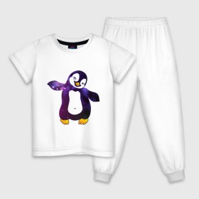Детская пижама хлопок с принтом Пингвин просто космос в Тюмени, 100% хлопок |  брюки и футболка прямого кроя, без карманов, на брюках мягкая резинка на поясе и по низу штанин
 | пингвин