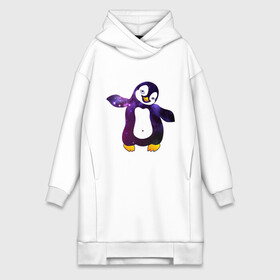 Платье-худи хлопок с принтом Пингвин просто космос в Тюмени,  |  | пингвин