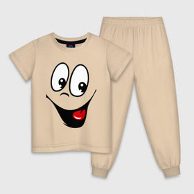Детская пижама хлопок с принтом Заразительная улыбка в Тюмени, 100% хлопок |  брюки и футболка прямого кроя, без карманов, на брюках мягкая резинка на поясе и по низу штанин
 | smile | заразительная улыбка | смайл | смайлик | смайлы | улыбка