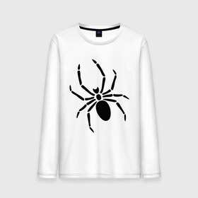 Мужской лонгслив хлопок с принтом Страшный паук в Тюмени, 100% хлопок |  | насекомые | паук | паук на спине | страшный паук | тарантул