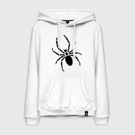 Мужская толстовка хлопок с принтом Страшный паук в Тюмени, френч-терри, мягкий теплый начес внутри (100% хлопок) | карман-кенгуру, эластичные манжеты и нижняя кромка, капюшон с подкладом и шнурком | насекомые | паук | паук на спине | страшный паук | тарантул