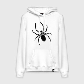 Женская толстовка хлопок с принтом Страшный паук в Тюмени, френч-терри, мягкий теплый начес внутри (100% хлопок) | карман-кенгуру, эластичные манжеты и нижняя кромка, капюшон с подкладом и шнурком | насекомые | паук | паук на спине | страшный паук | тарантул