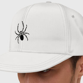 Кепка снепбек с прямым козырьком с принтом Страшный паук в Тюмени, хлопок 100% |  | насекомые | паук | паук на спине | страшный паук | тарантул