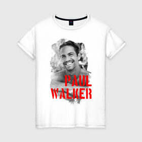 Женская футболка хлопок с принтом Paul Walker в Тюмени, 100% хлопок | прямой крой, круглый вырез горловины, длина до линии бедер, слегка спущенное плечо | forsage | paul walker | the fast and the furious | актер | знаменитые личности