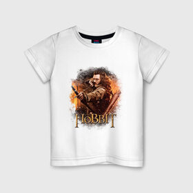 Детская футболка хлопок с принтом Бард Лучник в Тюмени, 100% хлопок | круглый вырез горловины, полуприлегающий силуэт, длина до линии бедер | hobbit | бард лучник | лучник | хоббит