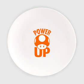 Тарелка с принтом Mario power up в Тюмени, фарфор | диаметр - 210 мм
диаметр для нанесения принта - 120 мм | nintendo | марио | нинтендо