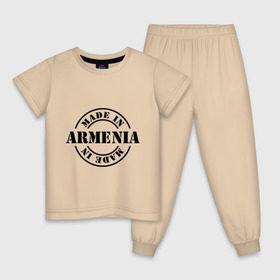 Детская пижама хлопок с принтом Made in Armenia (сделано в Армении) в Тюмени, 100% хлопок |  брюки и футболка прямого кроя, без карманов, на брюках мягкая резинка на поясе и по низу штанин
 | made in armenia | армения | сделано в армении | туристические