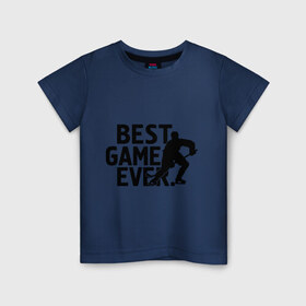 Детская футболка хлопок с принтом Лучшая игра когда-либо в Тюмени, 100% хлопок | круглый вырез горловины, полуприлегающий силуэт, длина до линии бедер | лед | лучшая игра когда либо | спорт | хоккеист | хоккей | шайба