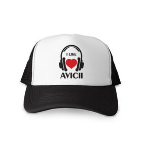 Кепка тракер с сеткой с принтом Мне нравится Avicii в Тюмени, трикотажное полотно; задняя часть — сетка | длинный козырек, универсальный размер, пластиковая застежка | Тематика изображения на принте: dj | rnb | клубная музыка | клубные | мне | мне нравится | мне нравится avicii | музыка