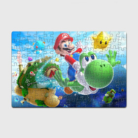 Пазл магнитный 126 элементов с принтом Super Mario Galaxy 2 (p) в Тюмени, полимерный материал с магнитным слоем | 126 деталей, размер изделия —  180*270 мм | Тематика изображения на принте: nintendo | марио | нинтендо
