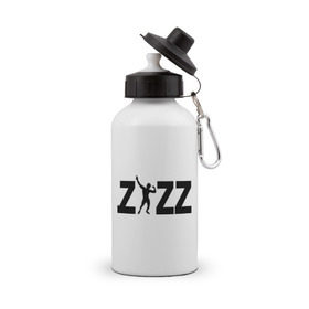 Бутылка спортивная с принтом Zyzz в Тюмени, металл | емкость — 500 мл, в комплекте две пластиковые крышки и карабин для крепления | Тематика изображения на принте: zyzz | силовой спорт | спорт