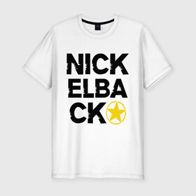 Мужская футболка премиум с принтом Nickelback star в Тюмени, 92% хлопок, 8% лайкра | приталенный силуэт, круглый вырез ворота, длина до линии бедра, короткий рукав | 