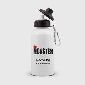 Бутылка спортивная с принтом The Monster в Тюмени, металл | емкость — 500 мл, в комплекте две пластиковые крышки и карабин для крепления | 
