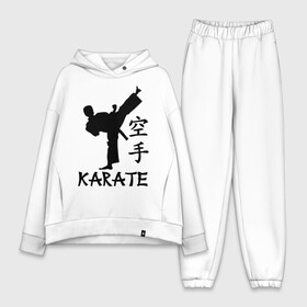 Женский костюм хлопок Oversize с принтом Karate (Карате) в Тюмени,  |  | karate | единоборства | карате | спорт