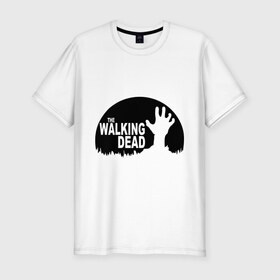 Мужская футболка премиум с принтом The Walking Dead в Тюмени, 92% хлопок, 8% лайкра | приталенный силуэт, круглый вырез ворота, длина до линии бедра, короткий рукав | the walking dead | монстры | сериалы | ходячие мертвецы