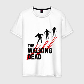 Мужская футболка хлопок с принтом the walking dead (ходячие мертвецы) в Тюмени, 100% хлопок | прямой крой, круглый вырез горловины, длина до линии бедер, слегка спущенное плечо. | the walking dead | сериалы | ходячие мертвецы