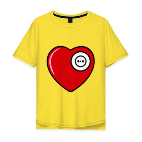 Мужская футболка хлопок Oversize с принтом сердце вилка и розетка жен в Тюмени, 100% хлопок | свободный крой, круглый ворот, “спинка” длиннее передней части | 14 февраля | love is.. | влюбленным | все | парные | сердце вилка и розетка