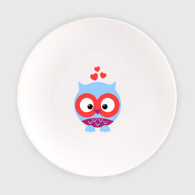 Тарелка с принтом Сова аппликация в Тюмени, фарфор | диаметр - 210 мм
диаметр для нанесения принта - 120 мм | Тематика изображения на принте: сова