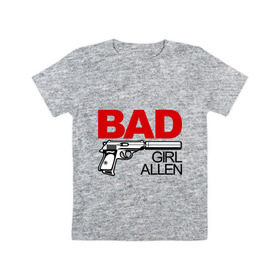 Детская футболка хлопок с принтом Плохая девочка Алёна в Тюмени, 100% хлопок | круглый вырез горловины, полуприлегающий силуэт, длина до линии бедер | allen | bad | girl | алена | алина | девочка | имена | имя