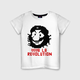 Детская футболка хлопок с принтом Viva la revolution в Тюмени, 100% хлопок | круглый вырез горловины, полуприлегающий силуэт, длина до линии бедер | че гевара