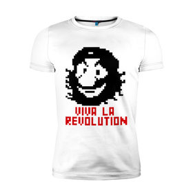 Мужская футболка премиум с принтом Viva la revolution в Тюмени, 92% хлопок, 8% лайкра | приталенный силуэт, круглый вырез ворота, длина до линии бедра, короткий рукав | че гевара