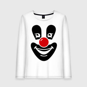 Женский лонгслив хлопок с принтом Веселый клоун в Тюмени, 100% хлопок |  | Тематика изображения на принте: веселый клоун | клоун | маска | позитив и смайлы | прикольные картинки | цирк